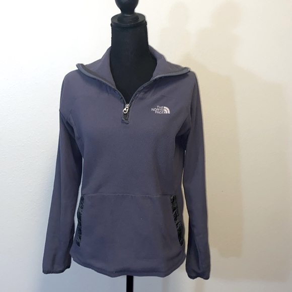 The North Face Fleece quarter zip Purple pockets small sku073 - Picture 1 of 11